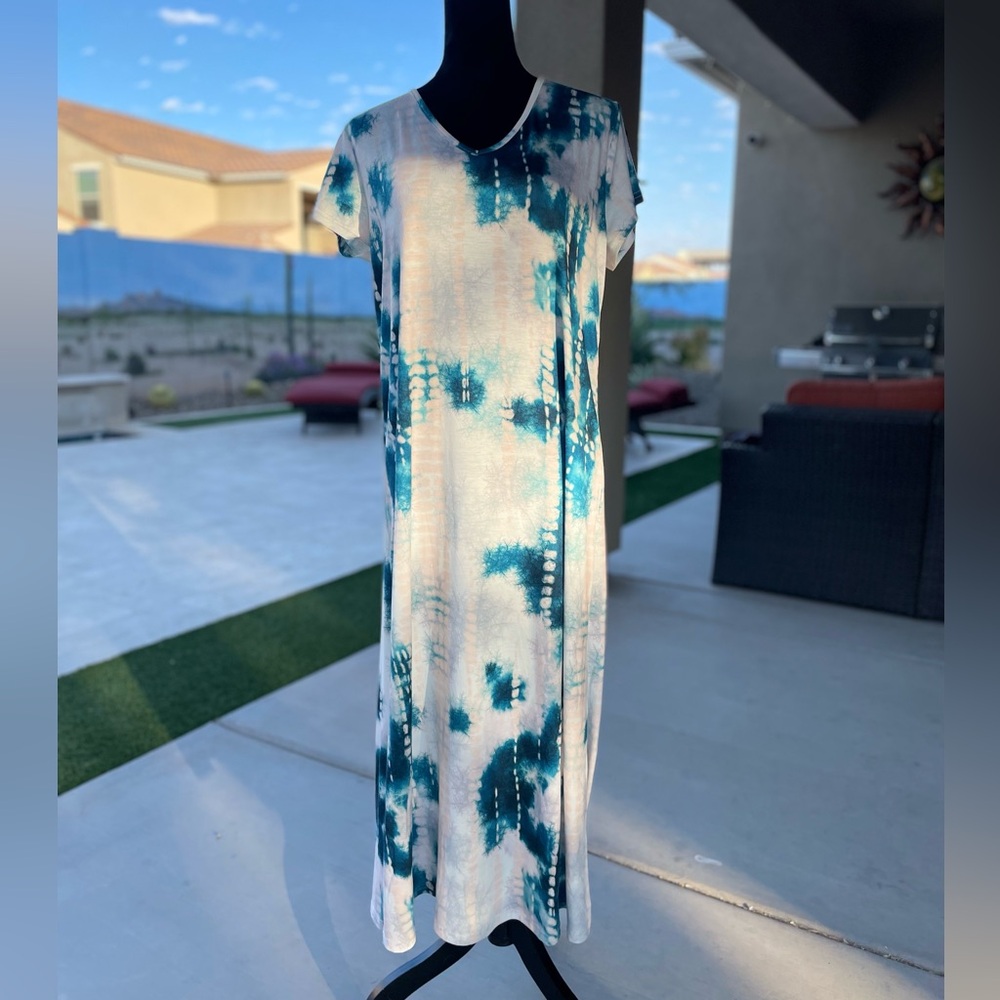 Colorblock Maxi Dress size L